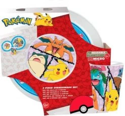 Pokemon Lunch/ontbijtset 3 Delig