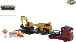 2-play Dieplader Diecast Bouwvoertuigen 24 Cm 5-delig