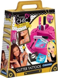 Clementoni Crazy Chic Glitter Tattoos Maken