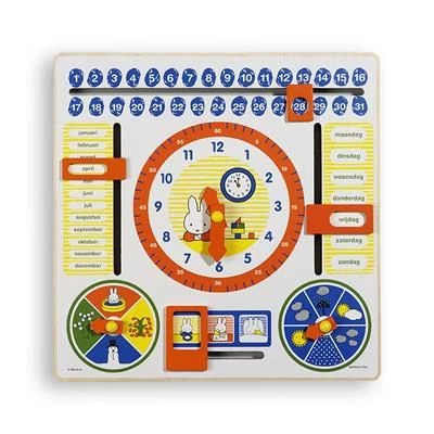 Nijntje Hout Kalenderklok 3 Nijntje Hout Kalenderklok