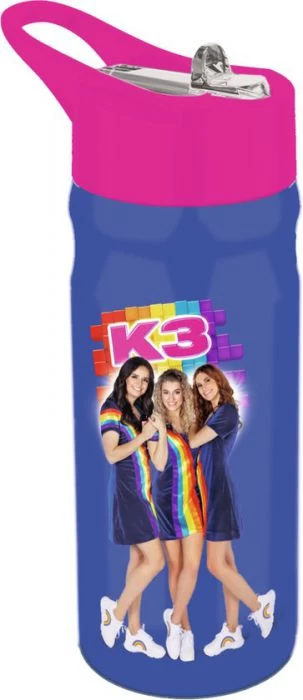 K3 Drinkfles - Donkerblauw/roze 500 Ml - Met Julia, Hanne En Marthe 3 K3 Drinkfles - Donkerblauw/roze 500 Ml - Met Julia, Hanne En Marthe