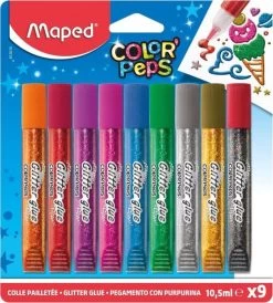 Maped Color Peps Glitterlijm 9 Kleuren 10.5 Ml