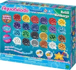 Aquabeads Navulling Glans Parel Pakket- 2000 Parels In 24 Kleuren