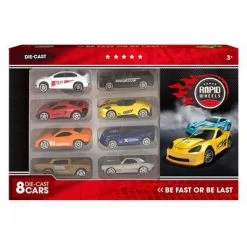 Rapid Wheels Diecast Auto's 8 Stuks