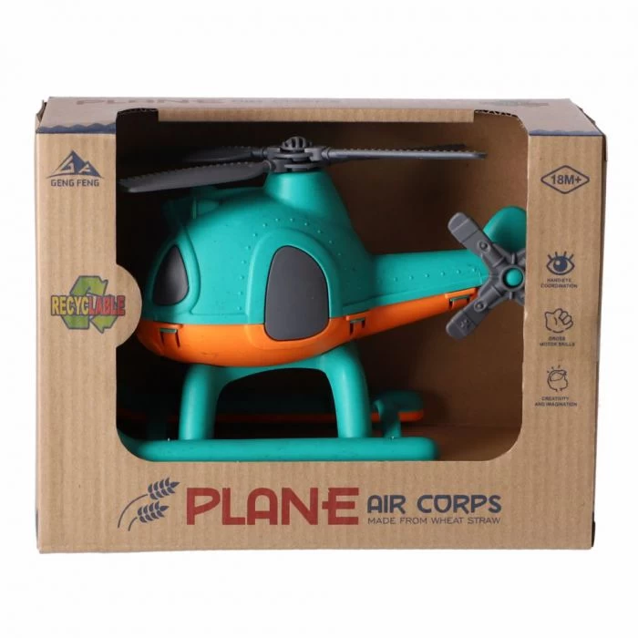 Helikopter Bioplastic Blauw 3 Helikopter Bioplastic Blauw