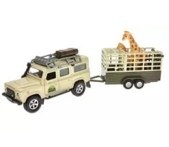 Safariset Landrover Met Aanhanger En Giraffe -Speelgoedverkoop 41