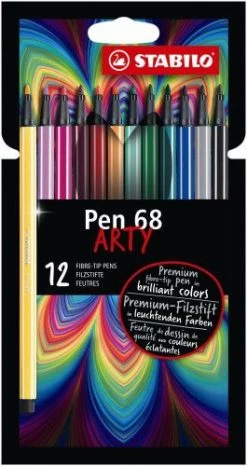 Viltstiften Stabilo Arty Pen 68: 12 Stuks