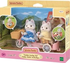 Sylvanian Families 5637 Tandem Fiets Set- Husky Zus & Broer