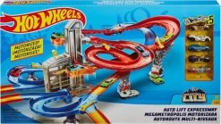 Hot Wheels Autolift Expressway Inclusief 5 Auto's - Speelgoedgarage