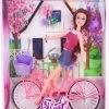 Fleur Pop Met Fiets + Accessoires -Speelgoedverkoop 6136