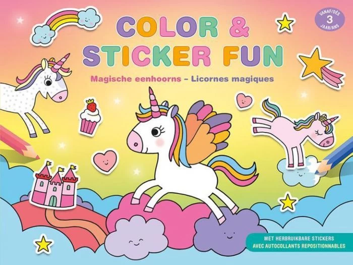 Color & Stickerfun Magische Eenhoorn 3 Color & Stickerfun Magische Eenhoorn