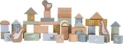 Little Dutch Houten Bouwblokken Blue