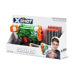 Zuru X-shot Skins Menace Met 8 Darts