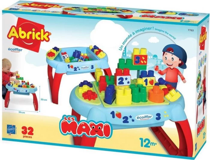 Ecoiffier Bouw- En Ontdektafel Abrick Maxi 33-delig 3 Ecoiffier Bouw- En Ontdektafel Abrick Maxi 33-delig