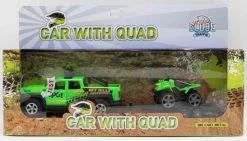 Auto Terreinwagen Met Trailer En Quad Met Licht En Geluid