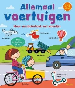 Kleur- En Stickerboek Met Woordjes - Allemaal Voertuigen