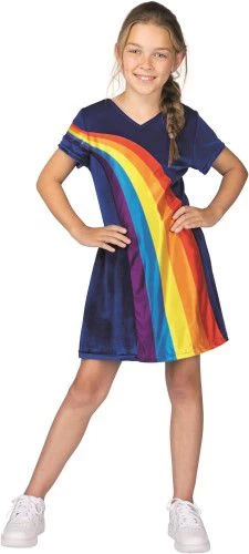 K3 Regenboog Jurk Blauw 6-8 Jaar